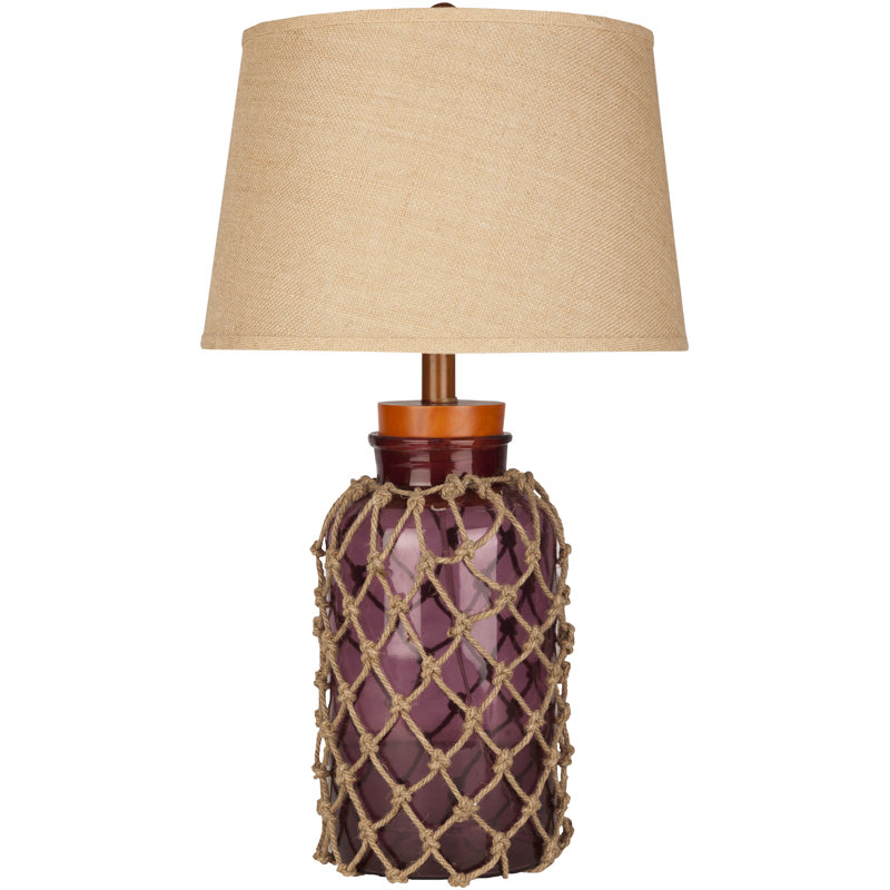 Seeneytown Glass Table Lamp, Eggplant