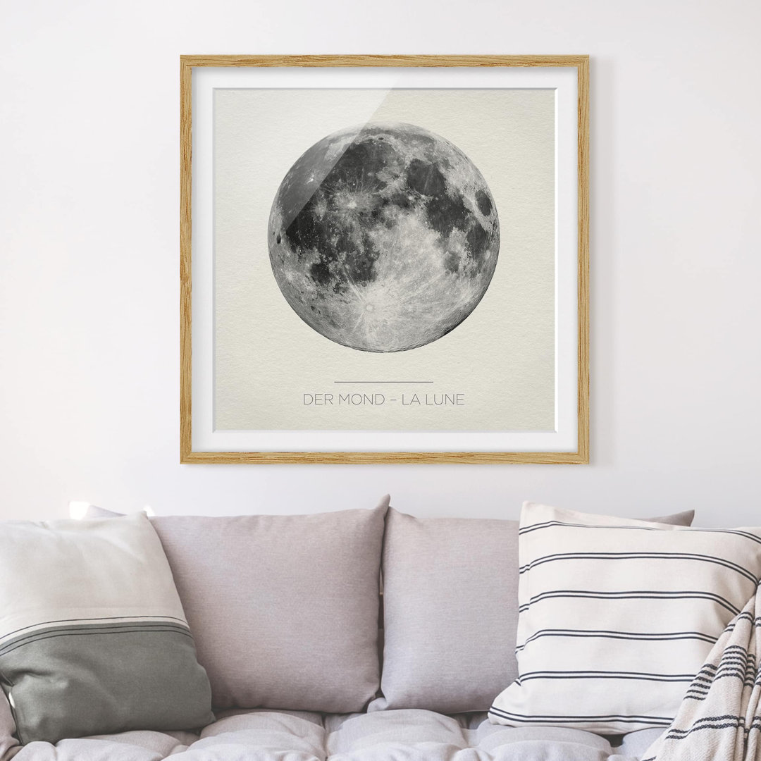 Gerahmtes Papierbild La Luna - Der Mond