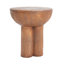 Table d'appoint ronde à trois pieds en grain de bois MGO