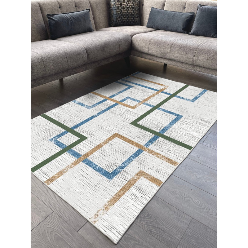 Tapis en coton Reanna, Carré 2 pi 7 po