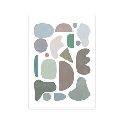 Abstract Terrazzo Shapes A - Print