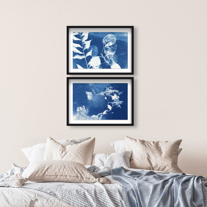 Faded Poetry Set Set by Oliver Gal, 55.5"H x 37.5"W, Black Shadowbox