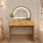Table de coiffeuse avec miroir à écran tactile, coiffeuse et tiroir