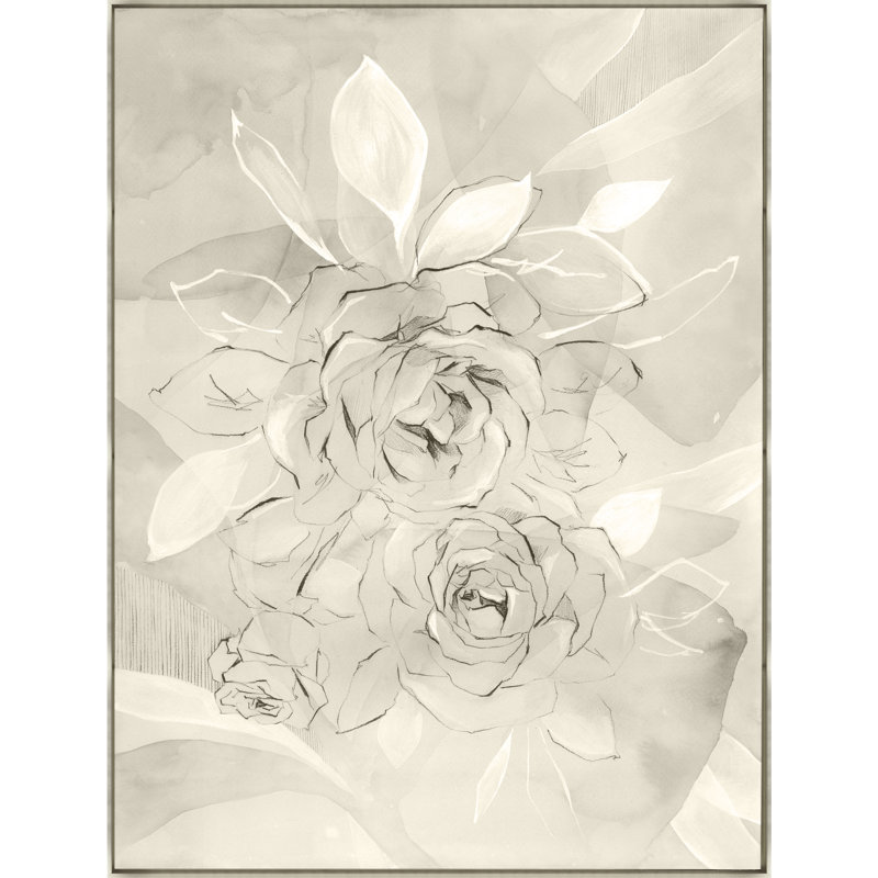 Through A Rose Garden Print by Janice Sadler, 33.5" H x 25.5" W x 1.5" D, Image Gel Brush