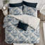 Ensemble d'édredon en coton ivoire / bleu marine Provence-60308539