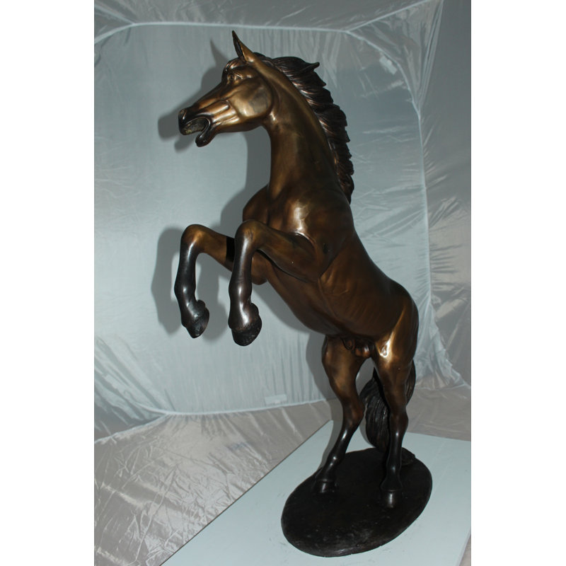 Statue de cheval Lilwen - grande statue en bronze - taille: L 26 po x l 12 po x H 39 po. 