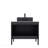 30" Bathroom Vanity With Sink, Freestanding Bathroom Storage Cabinet With 2 Doors, Black Ceramic Basin And Carrara White Counter Top, Black Color-598653584