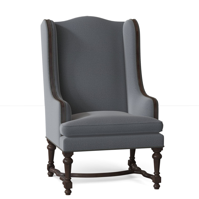 Normandie Wingback Chair, Black Nickel Small, Elise Harbor