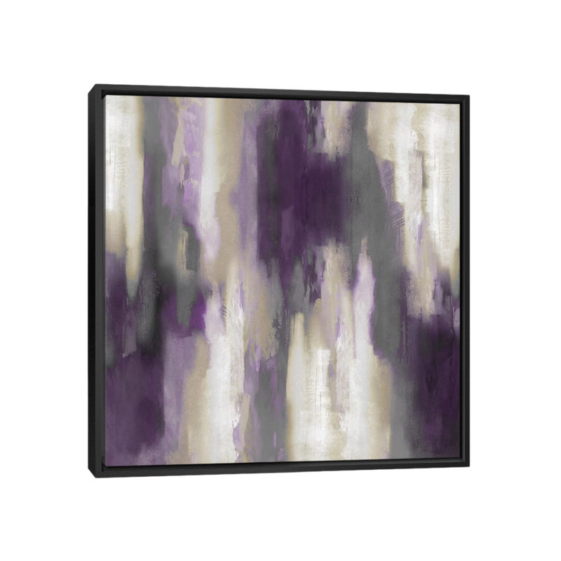 «Amethyst Perspect III III», reproduction sur toile, H 26 po x l 26 po x P 1,5 po, Toile avec cadre noir, Pas de tapis