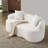 Curved Loveseat Sofa With Round Armrests, Comfortable Compression Couch With Two Pillows, Ready-To-Use For Small Spaces In Living Areas-680448291