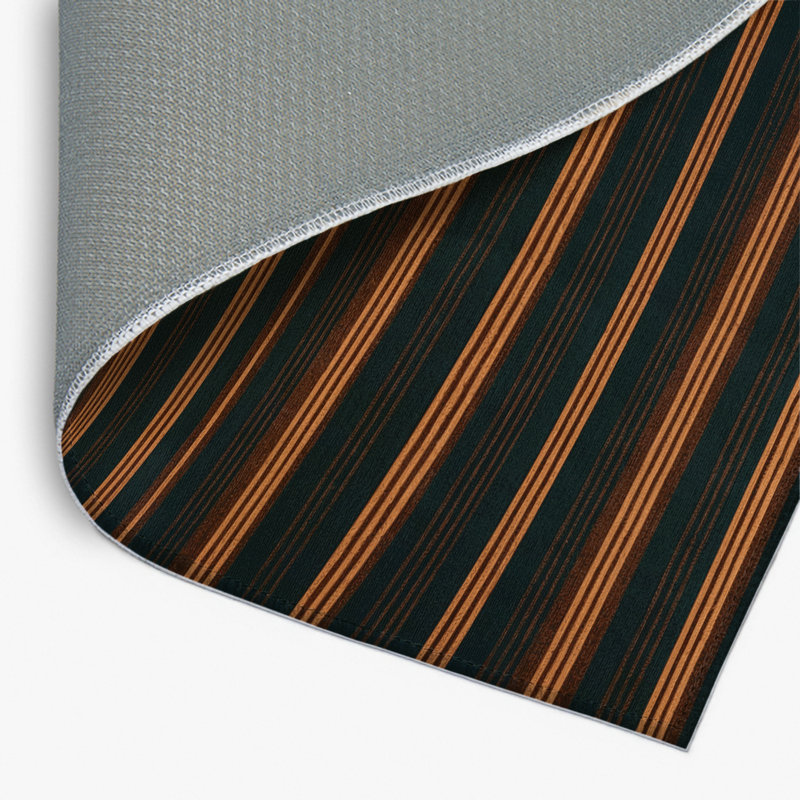Tapis intérieur / extérieur vert HorizontalStripes, Rectangulaire 2 pi x 3 pi