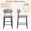 Tabouret de bar rembourré à hauteur de comptoir avec structure en métal-1206450976