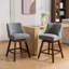Ensemble de 2 tabourets pivotants à hauteur de comptoir, tabouret de bar rembourré de 26 po de hauteur-1496660121