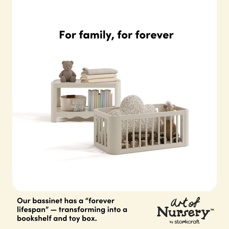 Casablanca 3-in-1 Convertible Bassinet, Frosted Oat