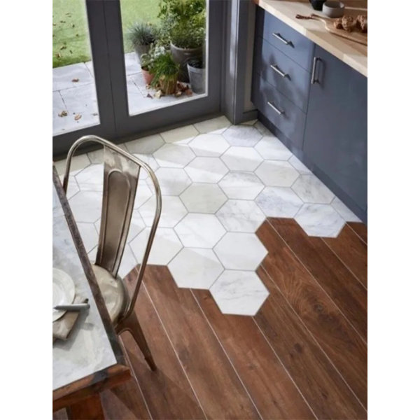 Serena 10 x 10 Calacatta Gold Honed Marble Hexagon Tile (2.95 Sq Ft/Case) - 5 Pack