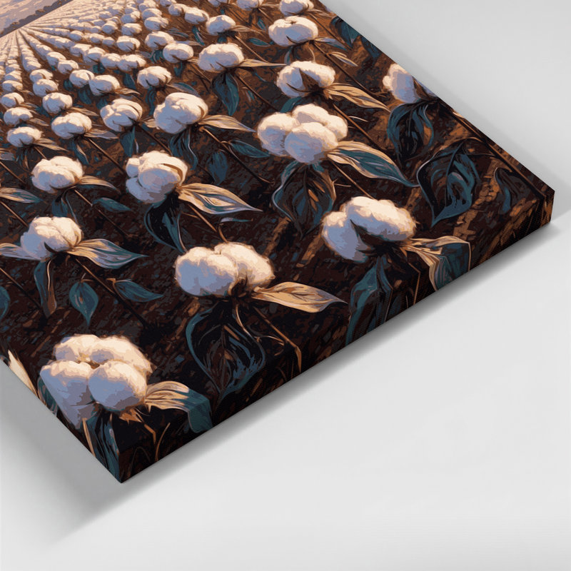 «Farm Farm Plants», art mural sur toile noire, H 12 po x l 18 po