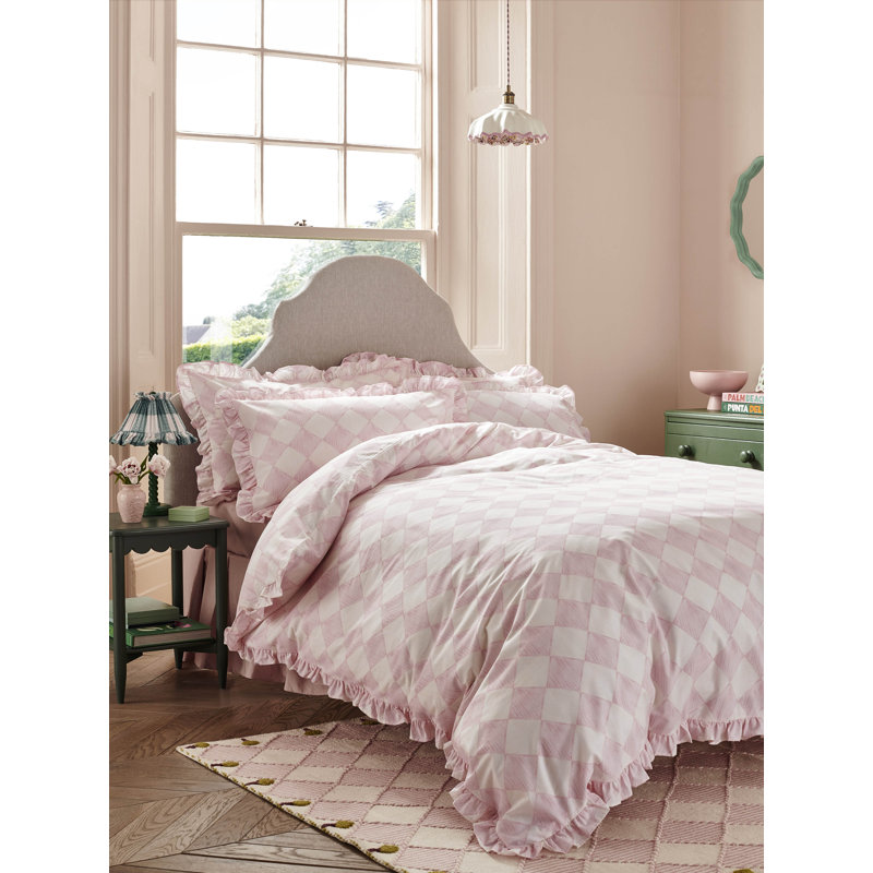HAND PAINTED DIAMOND, Single Duvet Cover Set + 1 Standard Pillowcase