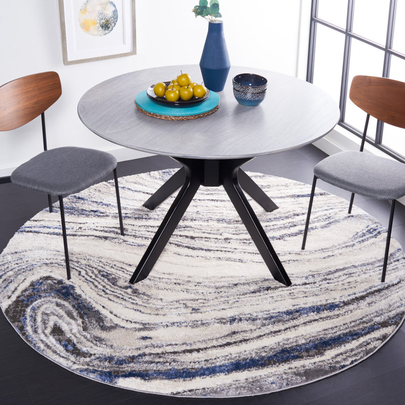 Dorreen Performance Abstract Rug, Round 6'7"