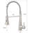 Commercial Style Kitchen Faucet With Pull Out In Brushed Nickel - Stable Performance And Durability Stainless Steel Sink Spray Head Versatile Use-1019405723