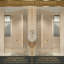 Porte de douche réversible pivotante en or brossé 45,6 "à 46" x 79 "avec verre teinté Drew Drew-125041201