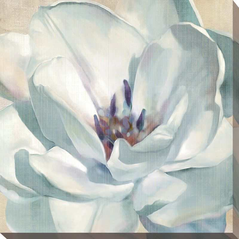 « irisé fleuri ii », reproduction d’art sur toile tendue, H 28 po x l 28 po