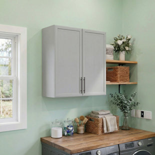 29.5" Large Laundry Room Cabinet Wall Mounted, for Kitchen, Adjustable Shelves