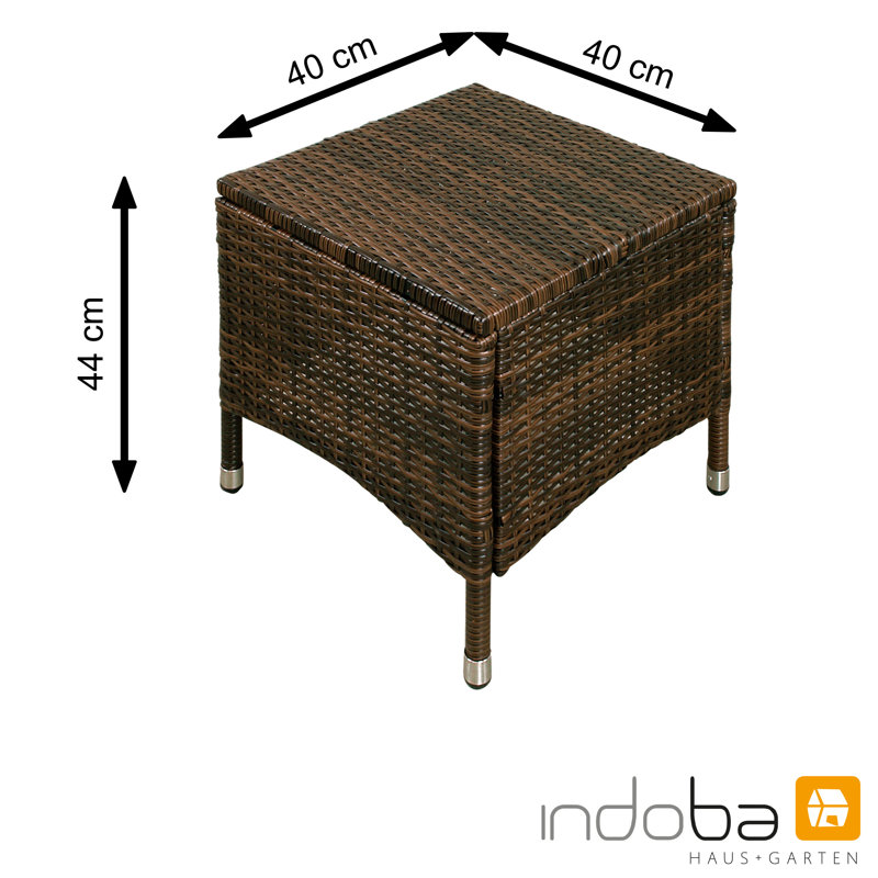Afrin Outdoor Ottoman, Brown