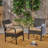 Outdoor Club Chair: Kd With Frame In Brown Tan Modern Furniture: Combination Seat