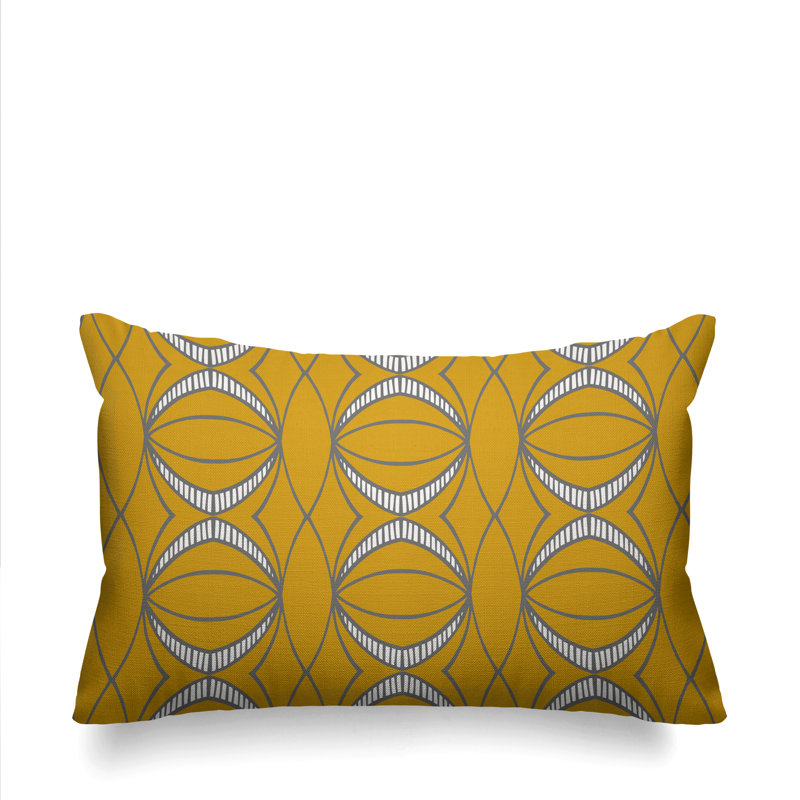 Coussin décoratif intérieur / extérieur Samira, Jaune