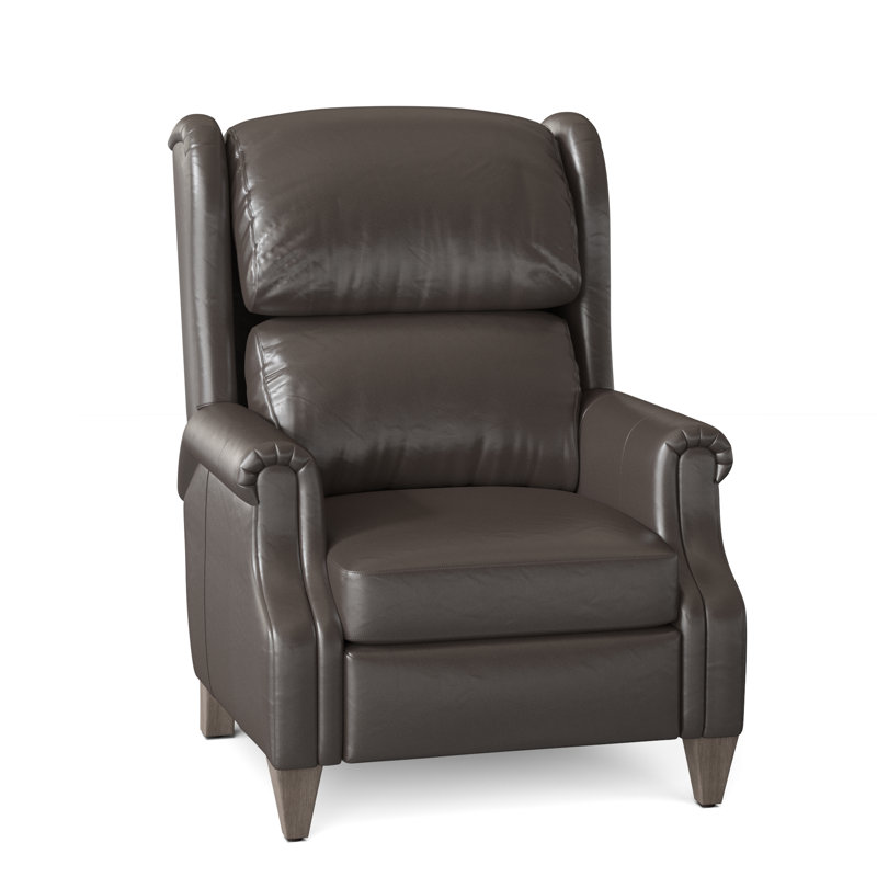Walsh Recliner, Aline Fumo Genuine Leather, Manual, Stone