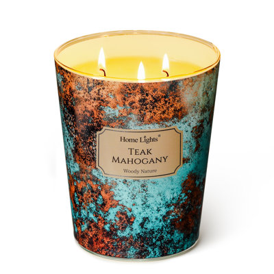 Teck acajou | Bougies parfumées 3-Wick Homelights