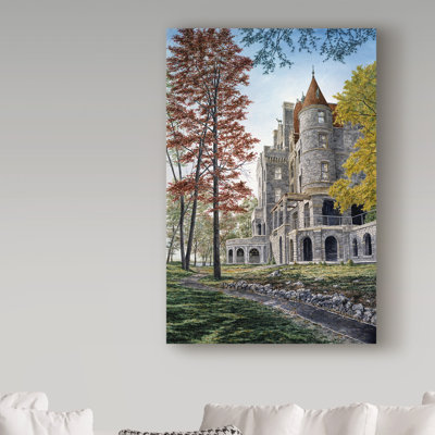 Ezichi 'Boldt Castle' Oil Painting Print on Wrapped Canvas