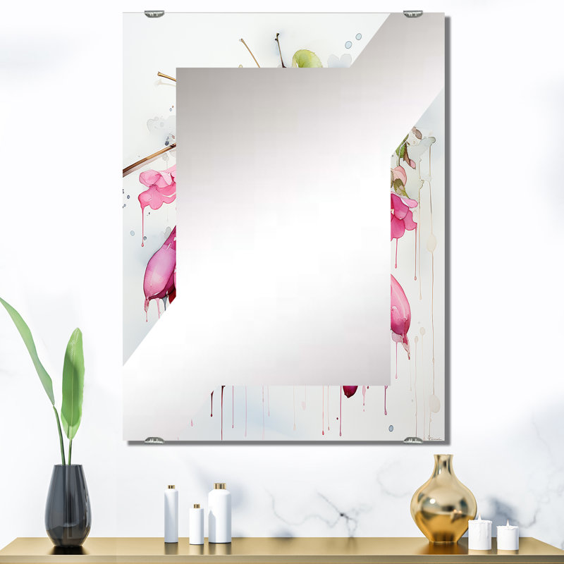 Sabela - Miroir mural fuchsia MIR134156, 40 po x 30 po