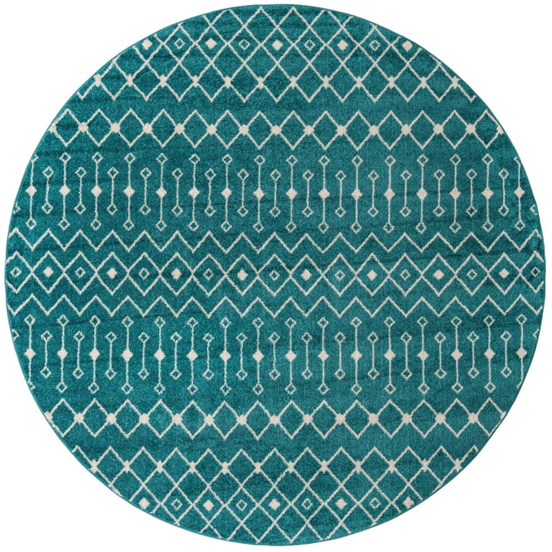 Geometric Indoor Rug, Round 10'