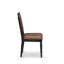 Cet ensemble de table de salle à manger 9 pièces comprend une table de salle à manger et 8 chaises de cuisine en similicuir texturé brun avec dossier haut - fini noir sablé-639793132-639793129-639793128