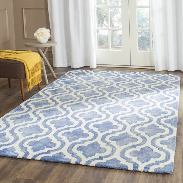 House Of Hampton® Hand Hooked Wool Geometric Rug & Reviews 