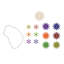 Commercial-grade modular wall chain accessory kit 79 pieces Bright Beginnings (not included)