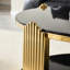 Table basse moderne, verre trempé noir à double couche et structure en acier inoxydable doré, assemblage facile, élégant et fonctionnel-1026174405