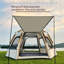 Tente hexagonale pliante portative extérieure entièrement automatique, une pièce et un couloir, tente imperméable et légère pour le camping / randonnée