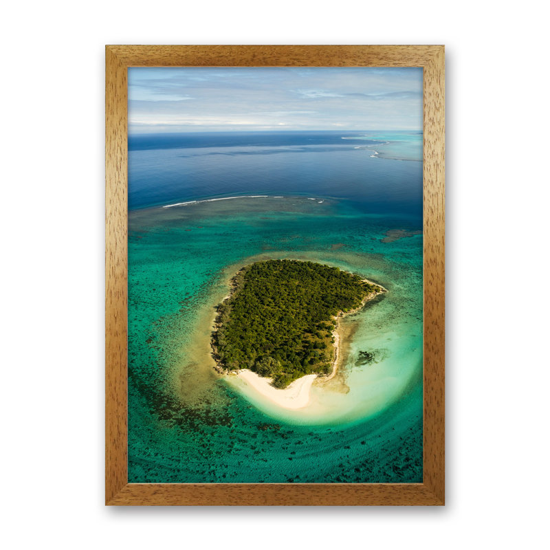 Perfect Circle by Karsten Wrobel - Print on Canvas, 46cm H x 34cm W x 3cm D, Brown Framed