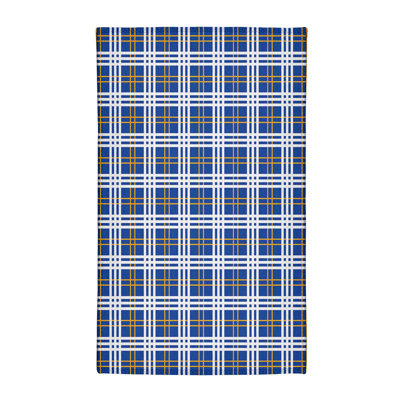 Tapis à carreaux bleu