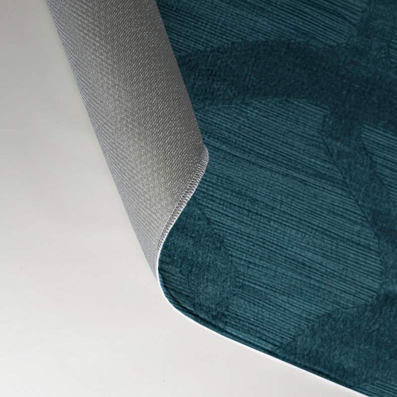 Tapis abstrait bleu intérieur et extérieur Abstract, Rectangle 5 pi x 7 pi
