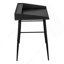 Bureau d'ordinateur, bureau personnel, ordinateur portable, tablettes de rangement, L 48 po, travail, stratifié noir, métal noir, contemporain-1228507557