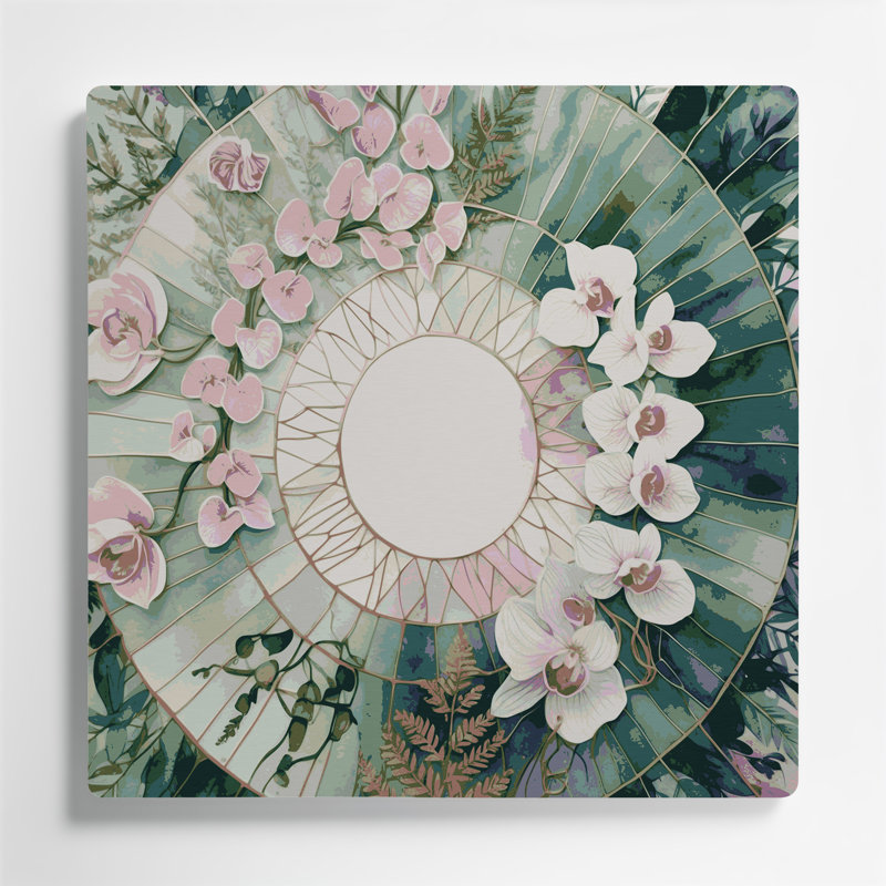 Art mural en métal Botanical Botanical Mandalas, H 16 po x l 16 po