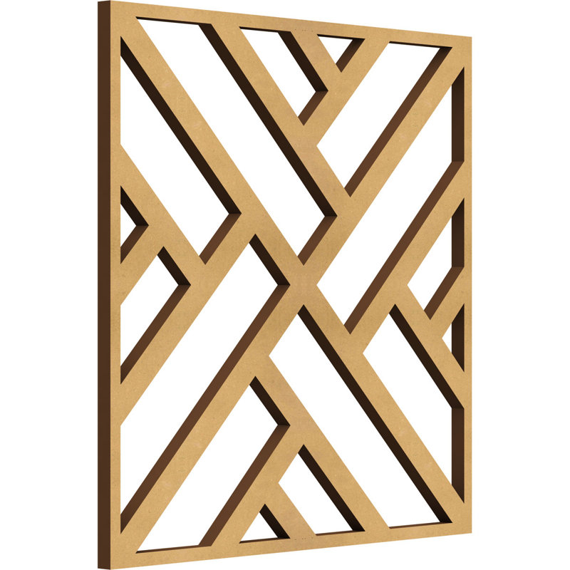 Panneaux muraux décoratifs en bois Killeen, Aulne, H 11 3/8 po x l 11 3/8 po x P 3/8 po