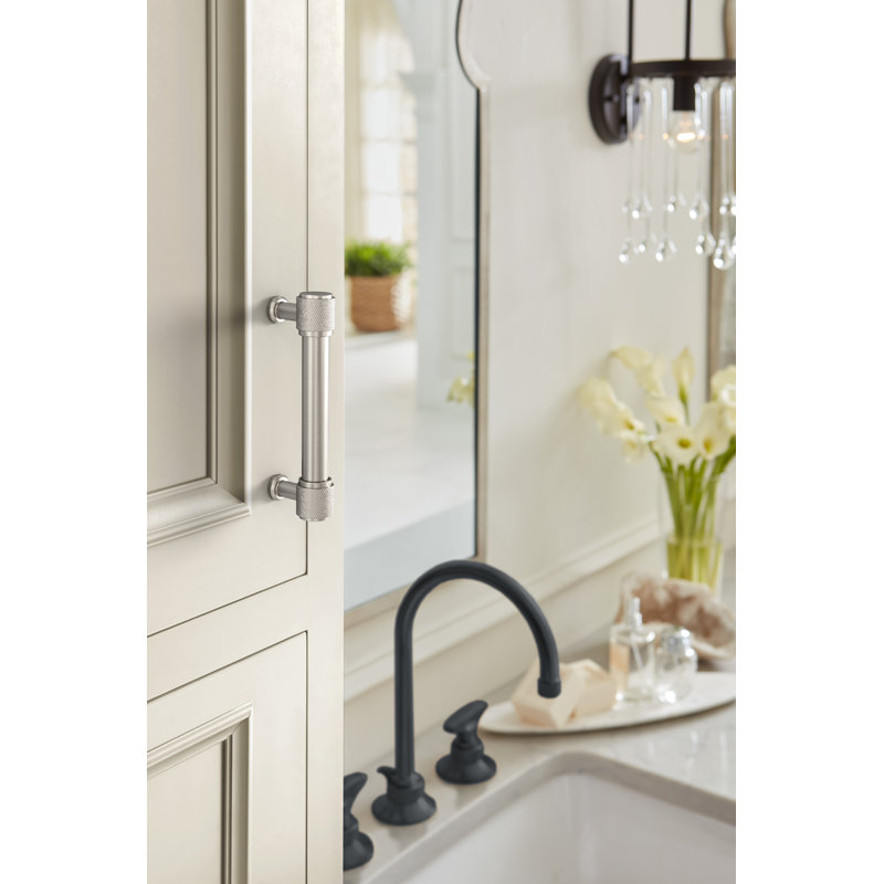 Poignée d'armoire Faraday, 3 3/4", Nickel satiné