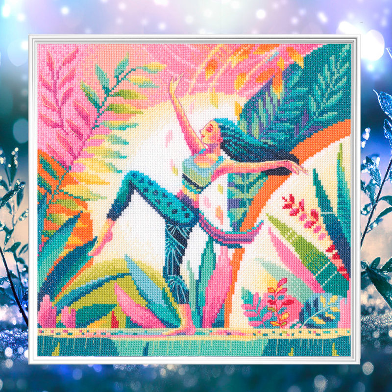 Kit de point de croix compté Dance Tropical Dancer par RTO M1070