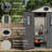 Resin Storage Shed, Weatherproof Outdoor Shed with Built-in Floor Air Ventilations Skylight Windows Lockable Doors-113718408