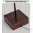 Mid-Century Oak and Wrought Iron Floor Lamp