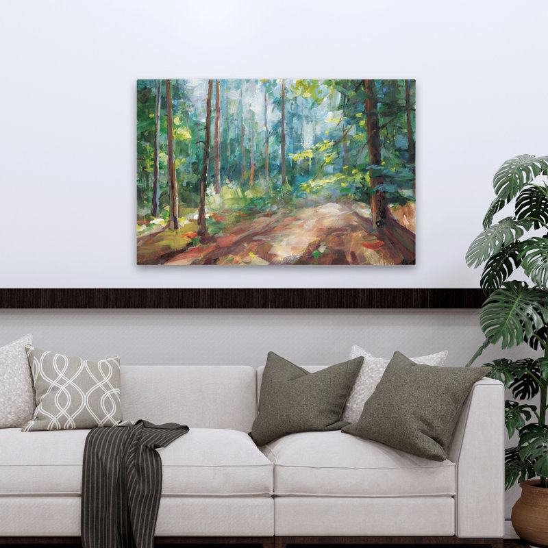 Forêt et paysage, rêverie boisée, H 32 po x l 48 po